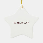 宗教生活修道女のカスタマイズ可能な記念日 セラミックオーナメント (裏面)