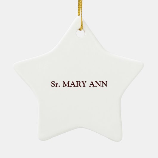 宗教生活修道女のカスタマイズ可能な記念日 セラミックオーナメント (裏面)