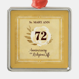 宗教生活修道女のカスタマイズ可能な記念日 メタルオーナメント