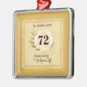 宗教生活修道女のカスタマイズ可能な記念日 メタルオーナメント (左)