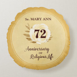 宗教生活修道女のカスタマイズ可能な記念日 ラウンドクッション