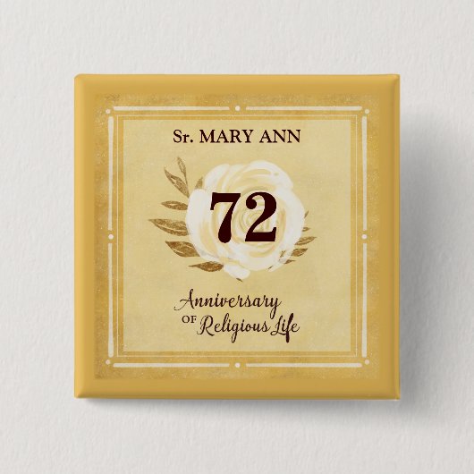 宗教生活修道女のカスタマイズ可能な記念日 缶バッジ (正面)