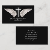 宗教白い十字の天使によっては名刺が飛びます 名刺 (正面/裏面)