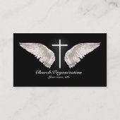 宗教白い十字の天使によっては名刺が飛びます 名刺 (正面)