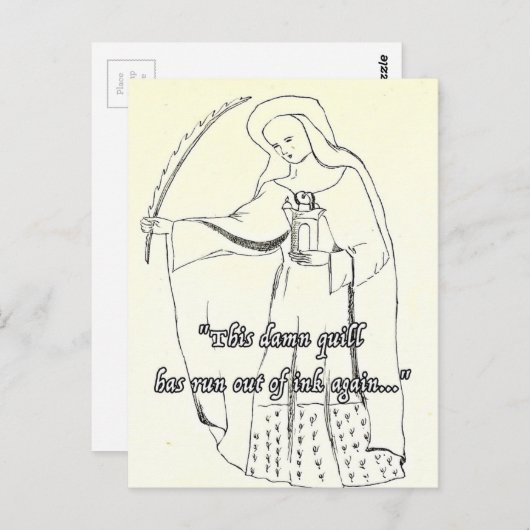 宗教的おもしろいグリーティングカードクイル誕生日おもしろい ポストカード (正面/裏面)