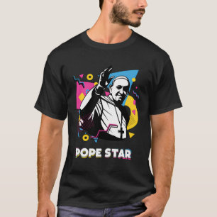 宗教的おもしろいTシャツプ男性へラフ – ポペスター – おもしろい Tシャツ