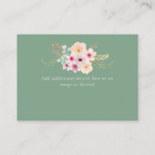 宗教的お祝い詳細 – ピンクのセージ花 エンクロージャーカード (裏面)