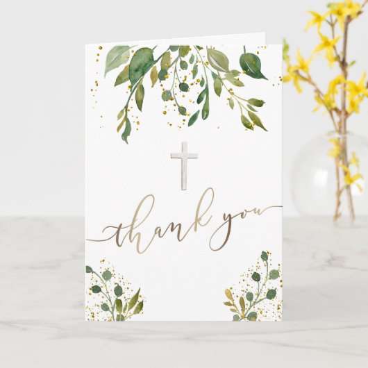 宗教的お祝い|ありがとう カード (黄色い花)