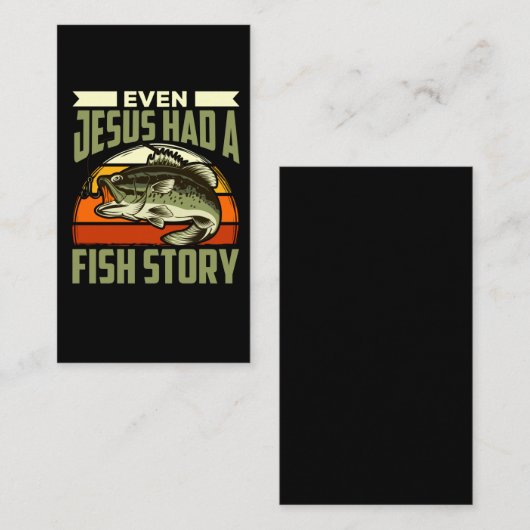 宗教的なおもしろい漁師がキリスト教のユーモアを冗談 名刺 (正面/裏面)