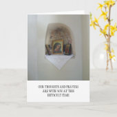 宗教的なアイコンの弔意カード カード (黄色い花)