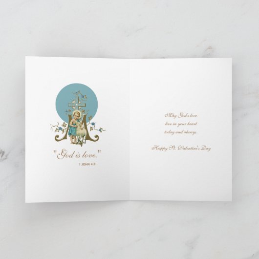 宗教的なイエズスラムバレンタインデーのカード シーズンカード (内部)