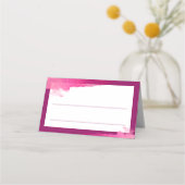 宗教的なイベント金ゴールド箔クロスダークピンク梅 プレイスカード (正面)