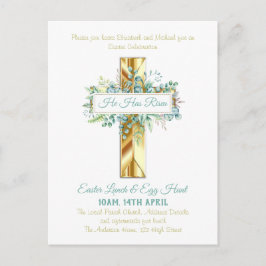 宗教的なイースターの招待予算 ポストカード