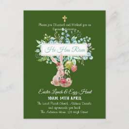 宗教的なイースターの招待状　予算に優しい ポストカード