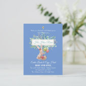 宗教的なイースターの招待状　予算に優しい ポストカード (スタンド正面)