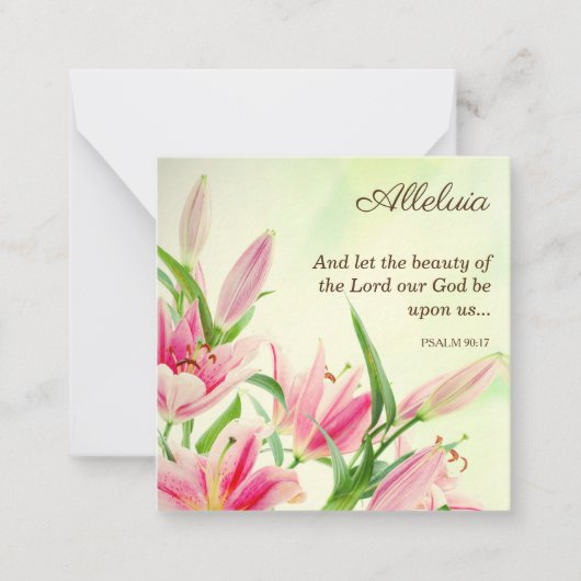 宗教的なイースターカード – 気持ちAlleluia ノートカード (正面)