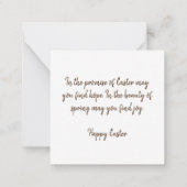 宗教的なイースターカード – 気持ちAlleluia ノートカード (裏面)