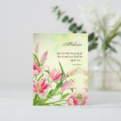 宗教的なイースターカード – 気持ちAlleluia ポストカード (スタンド正面)