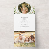 宗教的なイースターフォトホワイトリリー祈りの言葉 オールインワン招待状 (内側)