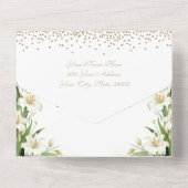 宗教的なイースターフォトホワイトリリー祈りの言葉 オールインワン招待状 (裏面)