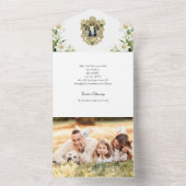 宗教的なイースターフォトホワイトリリー祈りの言葉 オールインワン招待状 (内側)