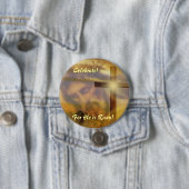 宗教的なイースターボタン"彼は上昇している" 缶バッジ (インサイチュ)