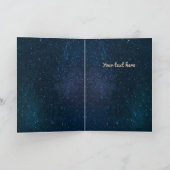 宗教的なカスタム休日金ゴールドエンジェルのクリスマスカード シーズンカード (内部)