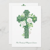 宗教的なカトリックのアイルランドのケルト派の弔意 サンキューカード (正面/裏面)