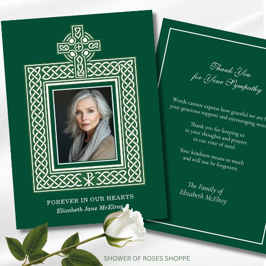 宗教的なカトリックのアイルランドのケルト派の弔意 サンキューカード