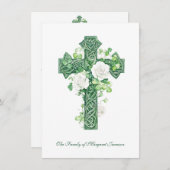 宗教的なカトリックのアイルランドのケルト派の弔意 サンキューカード (正面/裏面)