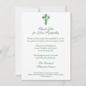 宗教的なカトリックのアイルランドのケルト派の弔意 サンキューカード (裏面)