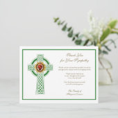 宗教的なカトリックのアイルランドのケルト派の弔意 サンキューカード (スタンド正面)