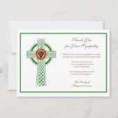 宗教的なカトリックのアイルランドのケルト派の弔意 サンキューカード (正面)