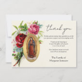 宗教的なカトリックのグアダルーペ哀悼の意 サンキューカード (正面)