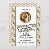 宗教的なカトリックのブライズシャワー メアリー ヨセフ 招待状 (正面/裏面)