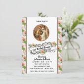 宗教的なカトリックのブライズシャワー メアリー ヨセフ 招待状 (スタンド正面)