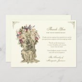 宗教的なカトリックのメアリー・イエスの哀悼 サンキューカード (正面/裏面)