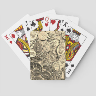 宗教的なカトリックのメダル聖人聖なる家族イエス トランプ