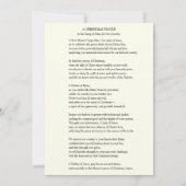 宗教的なカトリックの母マリア祈りの言葉ポインセチア シーズンカード (裏面)