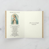 宗教的なカトリックの母メアリーメモリア祈りの言葉 カード (内部)