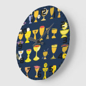 宗教的なカルシス ラージ壁時計 (傾斜)