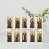 宗教的なカルメル修道女の司祭祈りの言葉カトリック カード (スタンド正面)