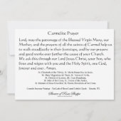 宗教的なカルメル修道女の司祭祈りの言葉カトリック カード (裏面)