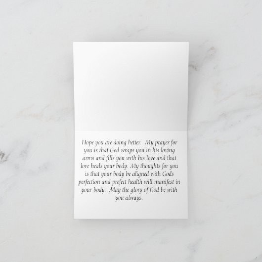 宗教的なカードが届く カード (内部)