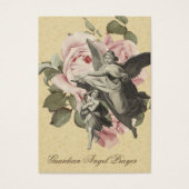 宗教的なガーディアンエンジェル祈りの言葉ヴィンテージ神聖カード (正面)