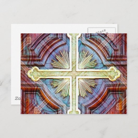宗教的なキリスト教のクロスシンボル ポストカード (正面/裏面)