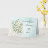 宗教的なキリスト教勇気付けられるは恐れない カード (黄色い花)