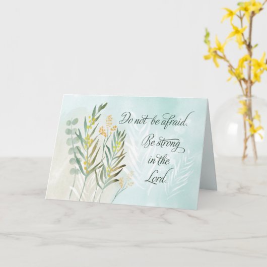 宗教的なキリスト教勇気付けられるは恐れない カード (黄色い花)