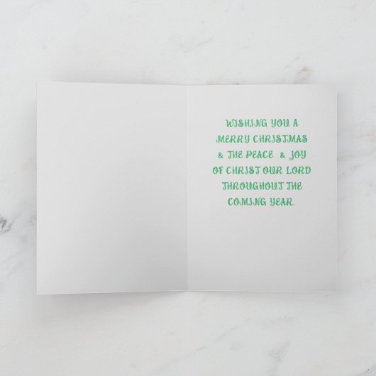 宗教的なクリスチャンのクリスマスカードイエス&エンジェル カード (内部)