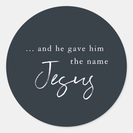 宗教的なクリスマスのステッカー ラウンドシール (正面)